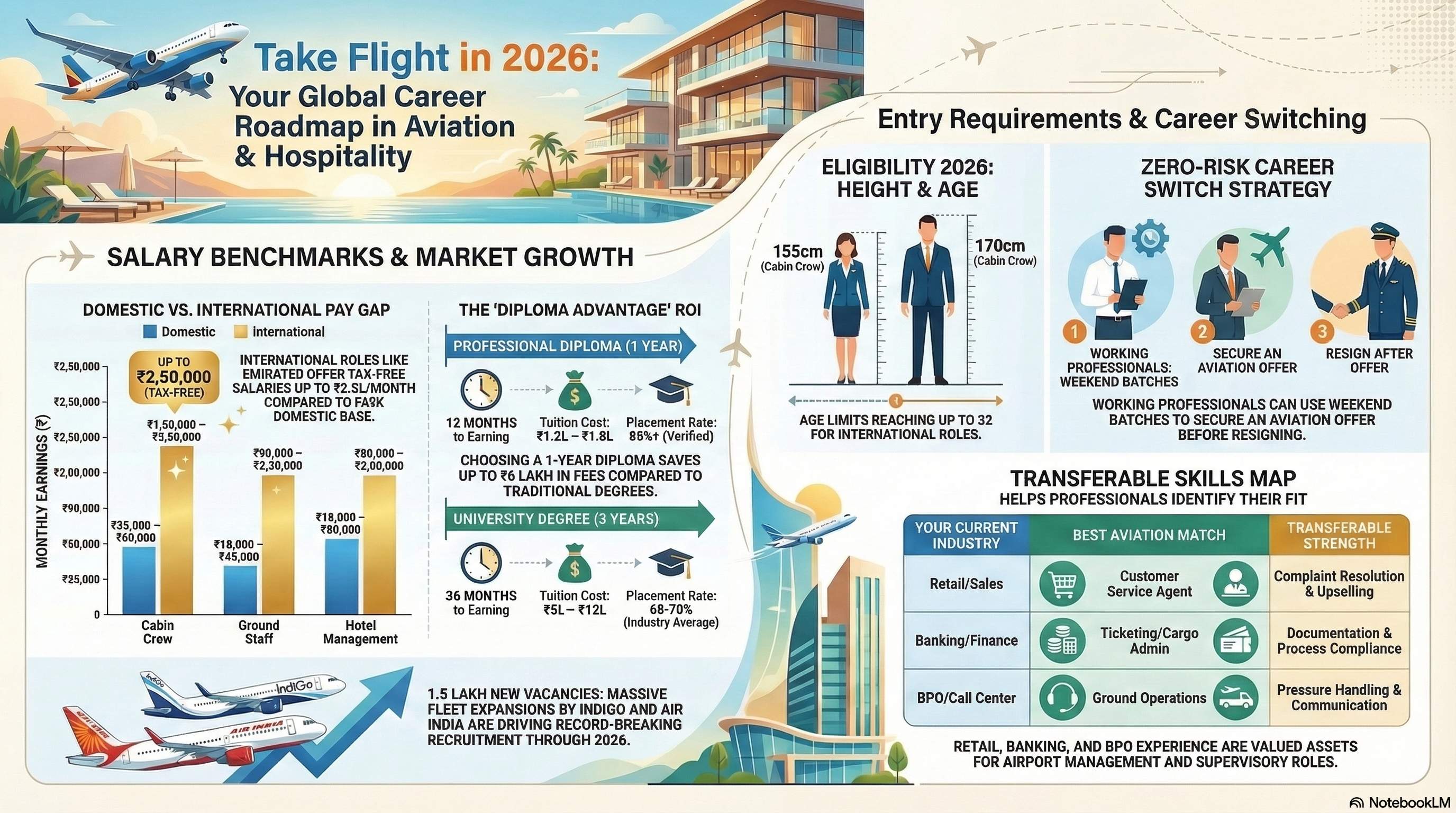 Airport Management for Working Professionals 2026: Flexible - Ground Staff career guide from Wings Institute Vadodara Gujarat